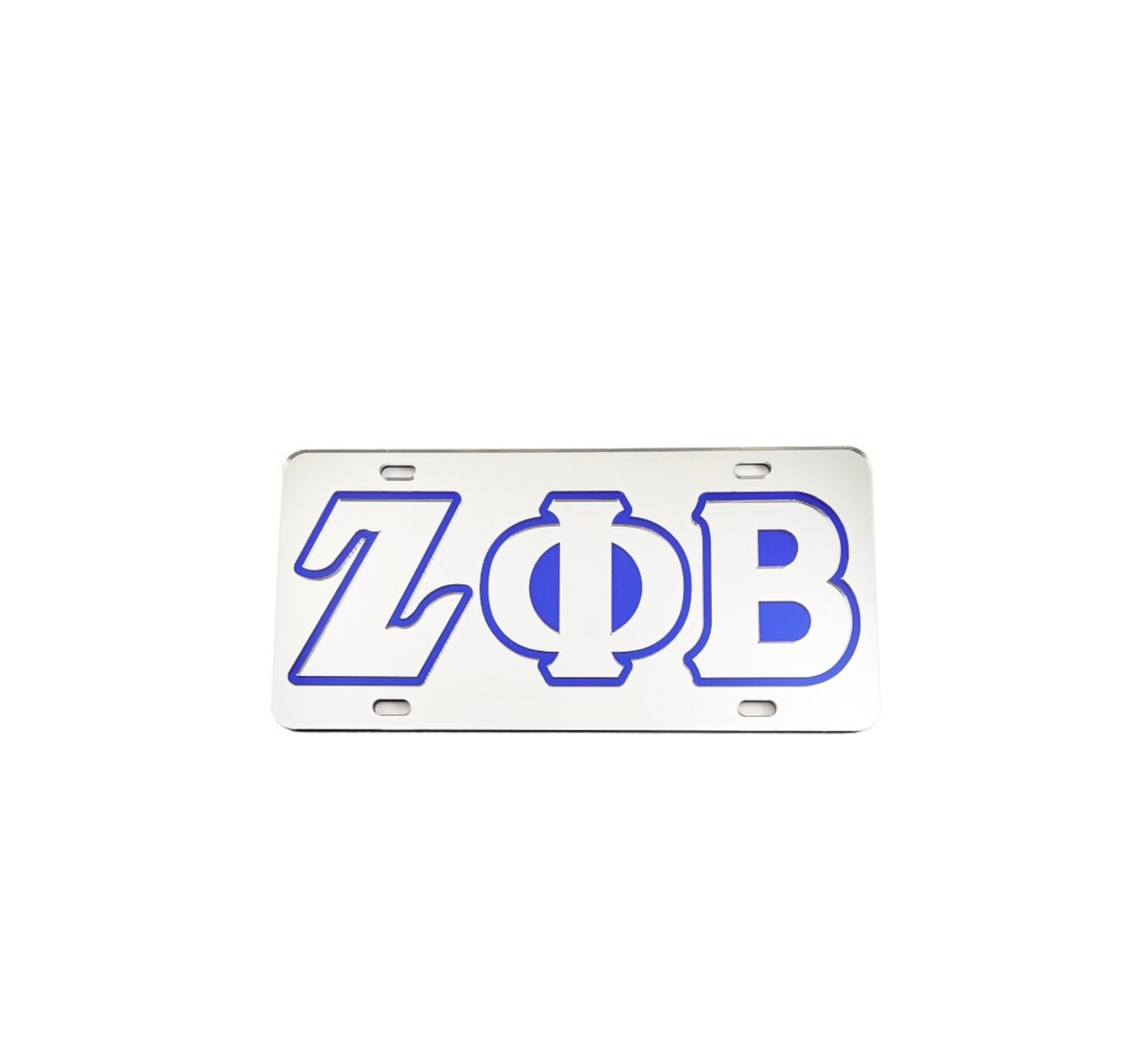 Zeta Phi Beta Greek Letter License Plate Frame
