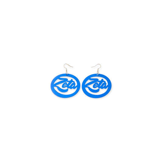 Zeta Phi Beta Wooden “Zeta” Earrings