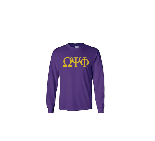 Omega Psi Phi Greek Letter Long Sleeve
